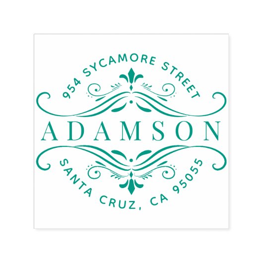 Benutzerdefinierter Circle Familienname Moderne Rü Permastempel (Design)