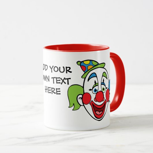 Benutzerdefinierter Clowtext Tasse (VorderseiteRechts)