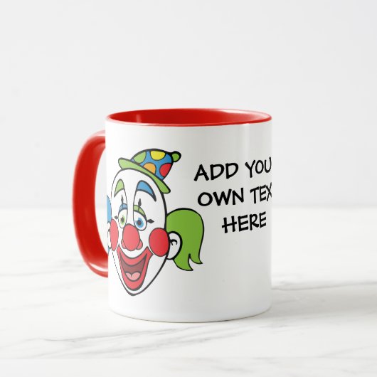 Benutzerdefinierter Clowtext Tasse (Vorderseite Links)