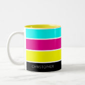 Benutzerdefinierter CMYK-Grafikdesigner Zweifarbige Tasse (Links)