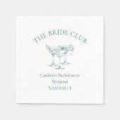 Benutzerdefinierter Cocktail-Social-Club für Jungg Serviette (Vorderseite)