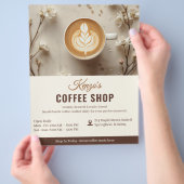 Benutzerdefinierter Coffeeshop | Personalisiertes Flyer (Hand)