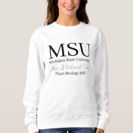Benutzerdefinierter College-Pullover, Name Buchsta Sweatshirt (Vorderseite)
