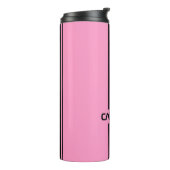 Benutzerdefinierter Cooler Niedlich rosa Schwarzes Thermosbecher (Nach links gedreht)