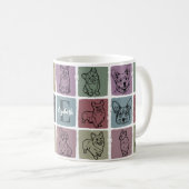 Benutzerdefinierter Corgi-Name Geschenk Retro Vint Kaffeetasse (VorderseiteRechts)