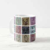Benutzerdefinierter Corgi-Name Geschenk Retro Vint Kaffeetasse (Vorderseite Links)