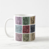 Benutzerdefinierter Corgi-Name Geschenk Retro Vint Kaffeetasse (Links)