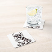 Benutzerdefinierter Corgi-Welpe mit Sonnenbrille | Rechteckiger Pappuntersetzer (Vor Ort)