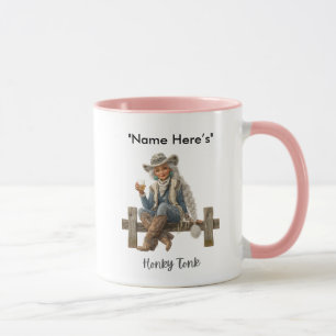 Benutzerdefinierter Cowgirl-Becher – Weniger Reden Tasse