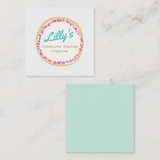 Benutzerdefinierter Cupcake oder Cookie-Dekorator Mitteilungskarte (Vorne/Hinten)