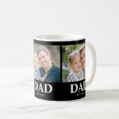Benutzerdefinierter Dad Established 3 Foto Vaterta Kaffeetasse (VorderseiteRechts)