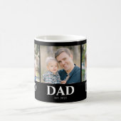 Benutzerdefinierter Dad Established 3 Foto Vaterta Kaffeetasse (Mittel)
