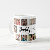 Benutzerdefinierter Daddy 18 Foto-Collage Kaffeetasse (Vorderseite Links)