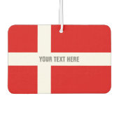 Benutzerdefinierter dänischer Flaggen-Autos-Lufter Autolufterfrischer (Vorderseite)