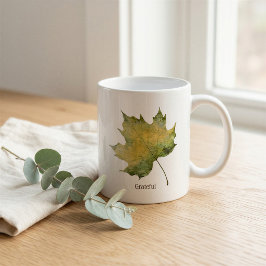 Benutzerdefinierter Dankbarer Herbst-Wasserfarben- Kaffeetasse