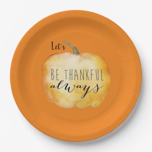 Benutzerdefinierter DANKFUL Erntedank Tischtennisb Pappteller (Vorderseite)