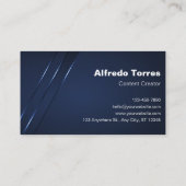 Benutzerdefinierter Dark Blue Modern Content Creat Visitenkarte (Rückseite)