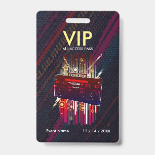 Benutzerdefinierter Dark Fiber Stripe VIP-Pass für Ausweis