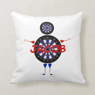 Benutzerdefinierter Dart Player-Cartoon Kissen