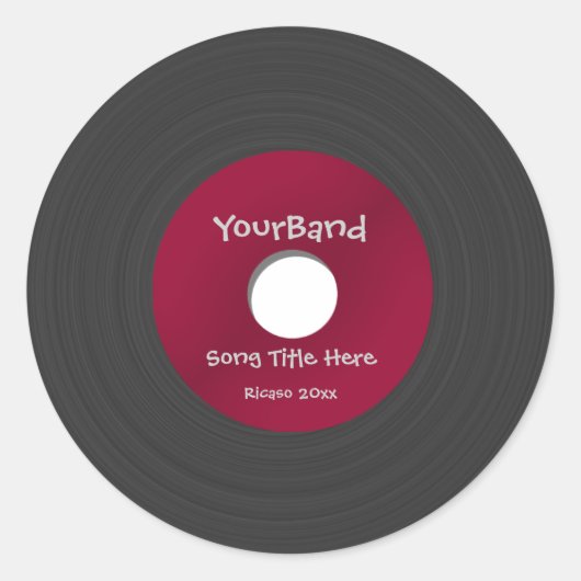 Benutzerdefinierter Datensatz Runder Aufkleber (Vorderseite)