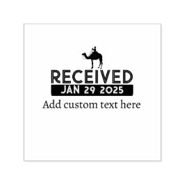 Benutzerdefinierter Datumsstempel Schwarzes Logo Permastempel