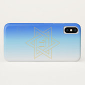 Benutzerdefinierter Davidstern und Chai - iPhone 4 Case-Mate iPhone Hülle (Rückseite (Horizontal))