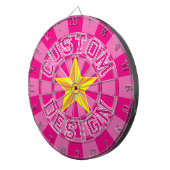 Benutzerdefinierter Designtext mit gelbem Stern in Dartscheibe (Vorderseite rechts)