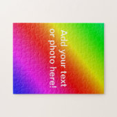 Benutzerdefinierter diagonale Regenbogenfarbverlau Puzzle (Horizontal)