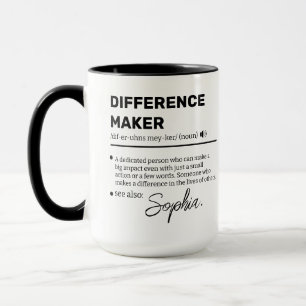 Benutzerdefinierter Difference Maker Becher, Werts Tasse