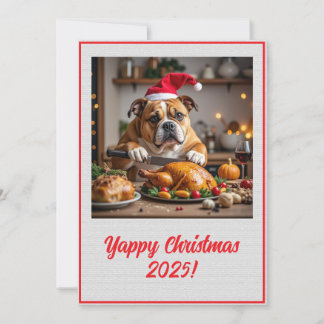 Benutzerdefinierter digitaler Bulldogge Yappy Weih Karte