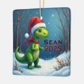 Benutzerdefinierter Dinosaurier roter Bogen Keramikornament (Links)
