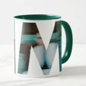 Benutzerdefinierter DM: Blaues Bild mit Ausschnitt Tasse