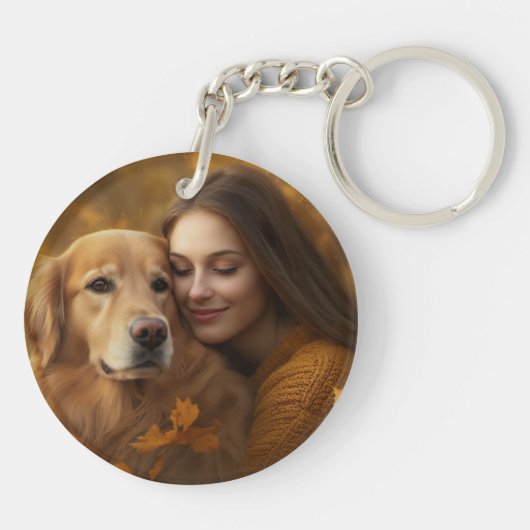 Benutzerdefinierter Dog-Mama-Modus Zwei Foto beids Schlüsselanhänger (Rückseite)