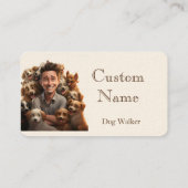 Benutzerdefinierter Dog-Walker, Haustier-Sitting-B Visitenkarte (Rückseite)