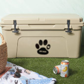 Benutzerdefinierter Dogenname auf Paw Aufkleber (Kühler)