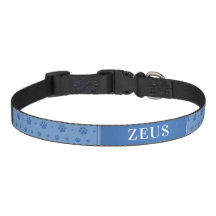 Benutzerdefinierter Dogenname Blue Paws Pet Collar