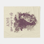 Benutzerdefinierter Dogenname für die langhaarige  Fleecedecke (Vorderseite (Horizontal))