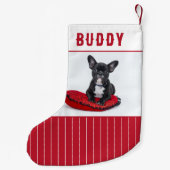 Benutzerdefinierter Dogenname und Personalisiertes Kleiner Weihnachtsstrumpf (Rückseite)