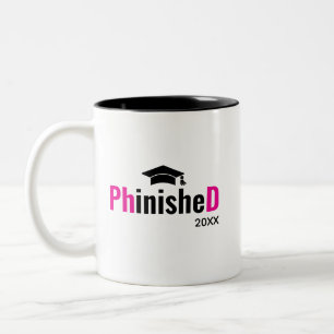 Benutzerdefinierter Doktortitel-Promotionsbecher  Zweifarbige Tasse