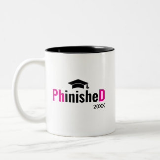 Benutzerdefinierter Doktortitel-Promotionsbecher  Zweifarbige Tasse