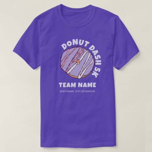 Benutzerdefinierter Donut Dash 5k Team T - Shirt (Design vorne)
