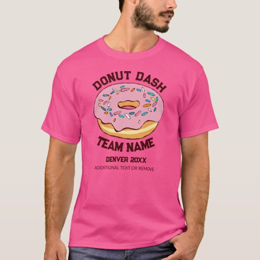 Benutzerdefinierter Donut-Dash-Team-T - Shirt (Vorderseite)