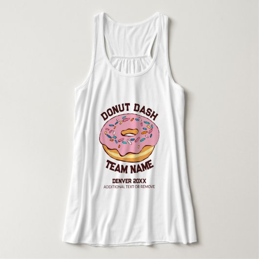 Benutzerdefinierter Donut-Dash-Team-Tank Tank Top (Design Vorderseite)