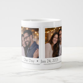 Benutzerdefinierter Doppel-Polaroid-Fotobecher mit Jumbo-Tasse