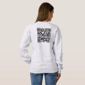 Benutzerdefinierter doppelseitiger QR-Code - Women Sweatshirt (Schwarz voll)