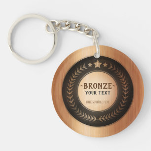 BENUTZERDEFINIERTER DRUCK DIY-MEDAILLE Bronze Cham Schlüsselanhänger