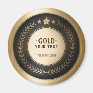 BENUTZERDEFINIERTER DRUCK DIY-MEDAILLE Gold #1 Cha Magnet