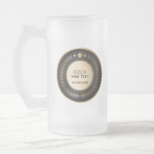 BENUTZERDEFINIERTER DRUCK DIY-MEDAILLE Gold #1 Cha Mattglas Bierglas
