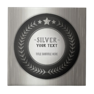 BENUTZERDEFINIERTER DRUCK DIY-MEDAILLE Silber Cham Fliese