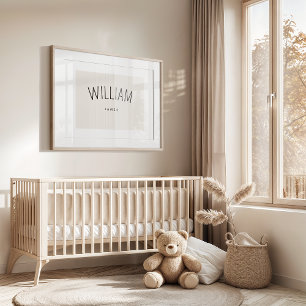 Benutzerdefinierter Druck mit Baby-Jungen-Namen Mi Poster